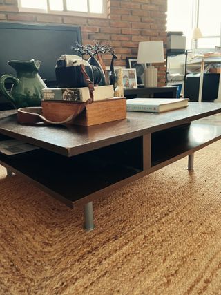 Mesa Centro Grande Mid-Century Madera 90x90