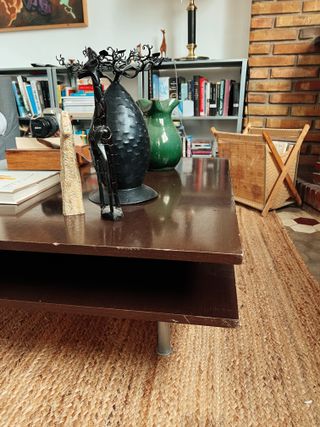 Mesa Centro Grande Mid-Century Madera 90x90