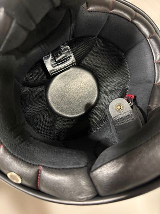 Casco Lambretta Scooter Marrón Pantalla Extra