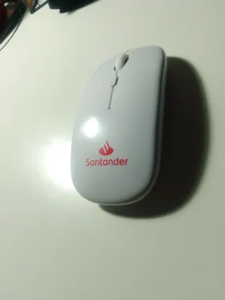 Ratón Banco Santander Blanco