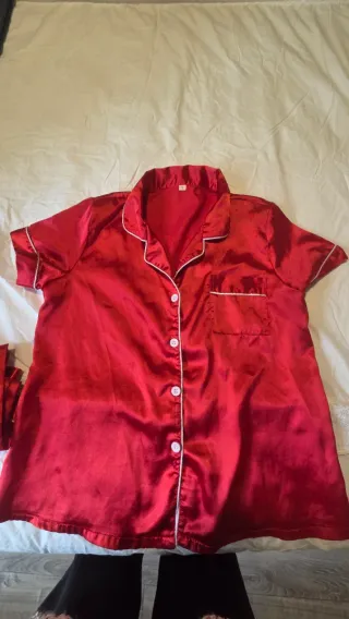 Pack Pijama Satén Rojo