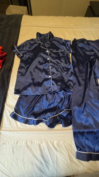 Pack Pijama Satén Rojo