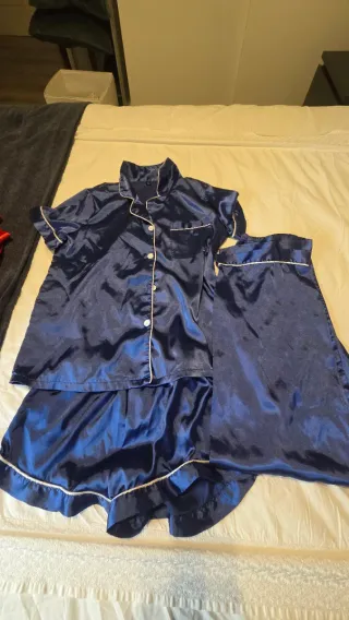 Pack Pijama Satén Rojo