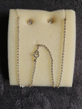 Conjunto de gargantilla y pendientes de plata