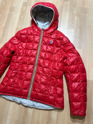 Giacca K-Way Grigia e Rossa reversibile donna S