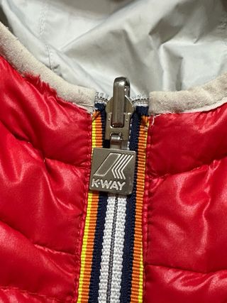 Giacca K-Way Grigia e Rossa reversibile donna S