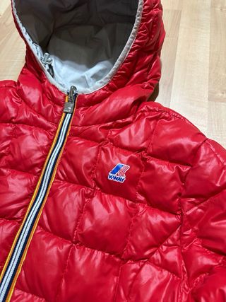 Giacca K-Way Grigia e Rossa reversibile donna S