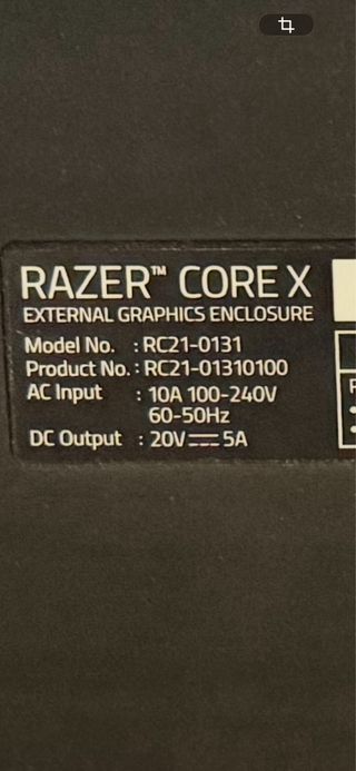Razer Core X eGPU + RX 6600 8GB