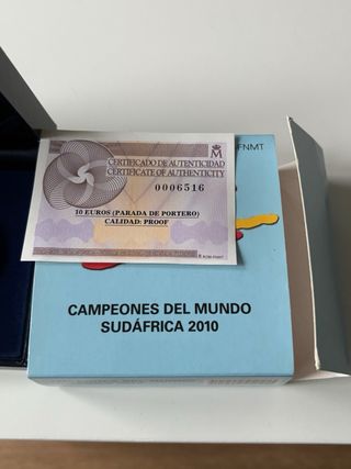 Moneda 10 Euros Plata Sudáfrica 2010