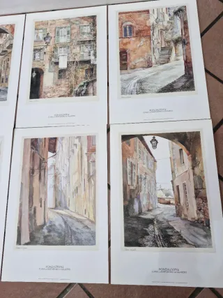 6 stampe tipografiche inizio '900