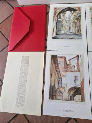 6 stampe tipografiche inizio '900