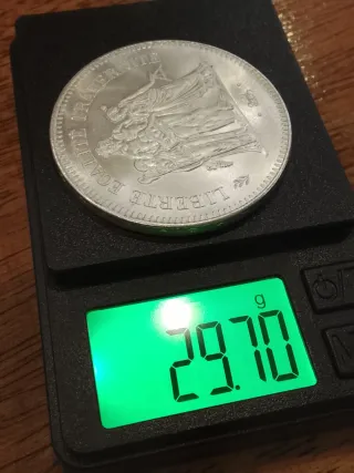 2 Monedas plata 50 Francos Franceses 1978