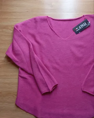 Jersey Fucsia Cuello Pico Talla Única