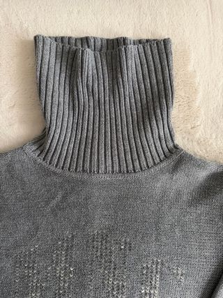 Jersey Mango cuello alto gris talla única