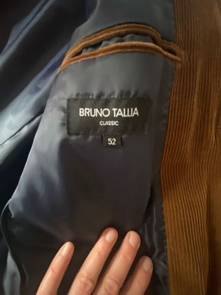 Chaqueta de pana marrón hombre