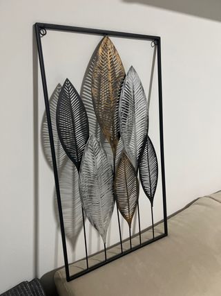 Decoración de Pared Hojas Metal