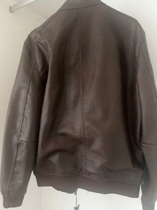 Cazadora Efecto Piel Zara Hombre Talla M