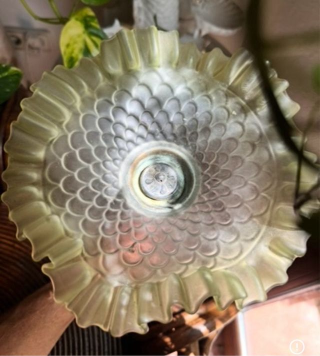 Centro de mesa Art Nouveau vidrio y Cristal.1900