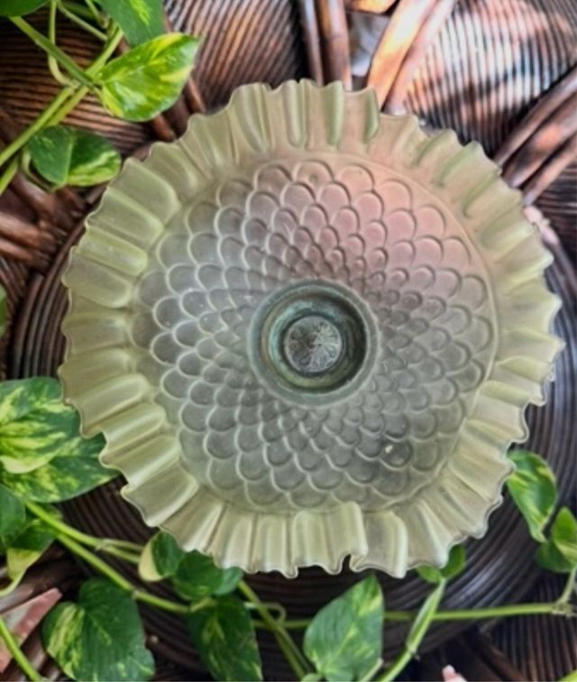 Centro de mesa Art Nouveau vidrio y Cristal.1900