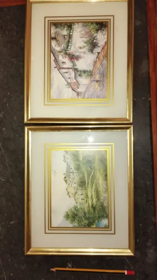 2 Quadri Decorativi in Oro