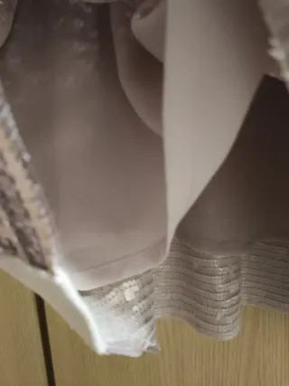 Top Mango lentejuelas rosa empolvado. SOLO ENVIOS.