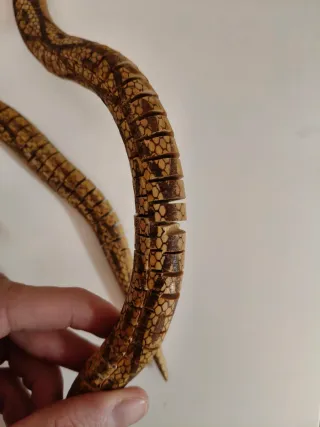 Coppia serpenti giocattolo in legno