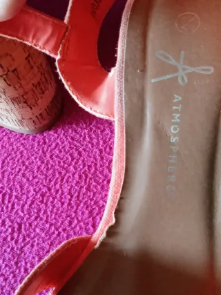 ATMOSPHERE SANDALIAS DE CORCHO CUÑA  NARANJAS T39