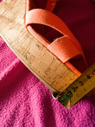 ATMOSPHERE SANDALIAS DE CORCHO CUÑA  NARANJAS T39