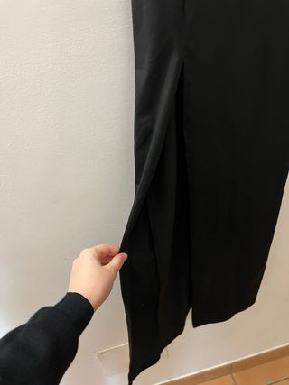 Vestito lungo nero con spacco
