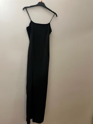 Vestito lungo nero con spacco
