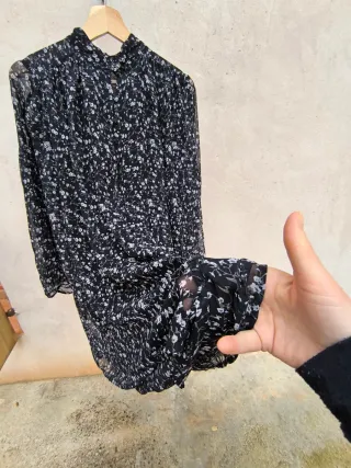 Vestido-pantalon Zara Woman Negro Estampado M