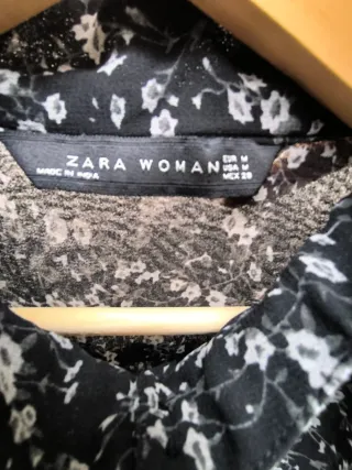 Vestido-pantalon Zara Woman Negro Estampado M