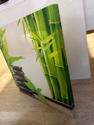 Cuadro Decorativo Bambú y Piedras