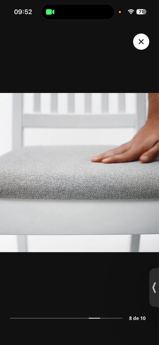 2 Sillas de comedor blancas y grises