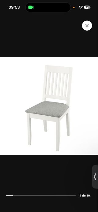 2 Sillas de comedor blancas y grises