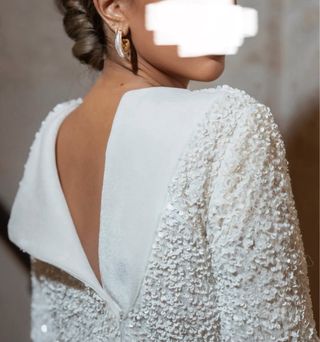 Vestido ZARA blanco L