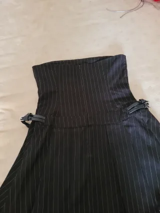 Vestido mini palabra de honor con rayas diplomátic