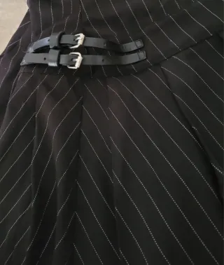 Vestido mini palabra de honor con rayas diplomátic