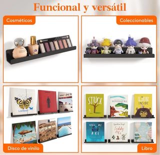 Estanterías flotantes acrílico negro nuevo