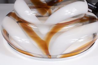 Lampadario Vetro Murano Ambrato Anni '70