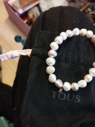 Pulsera Tous Perlas Rosas y Blancas
