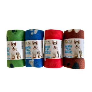 Pack 4 Mantas Polar Mascota 80x50cm
