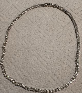 Gargantilla imitación diamantes plata