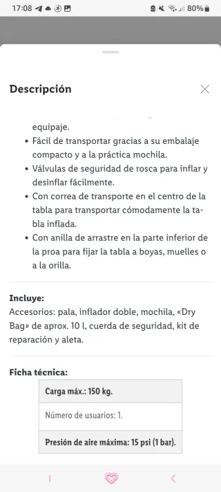 Tabla Paddle Surf Doble Cámara F2