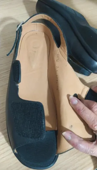 Sandalias piel pies delicados núm 38 El ferrocarri