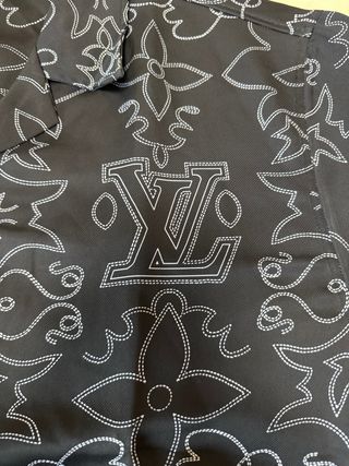 Camisa Louis Vuitton Negra Estampada