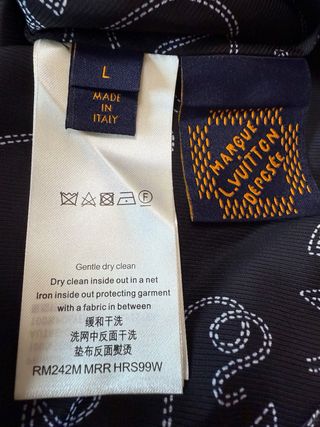 Camisa Louis Vuitton Negra Estampada