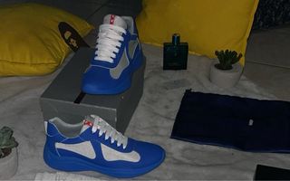 Prada Scarpe Uomo Blu Taglia 44 Nuove