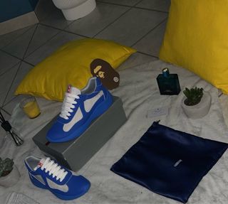 Prada Scarpe Uomo Blu Taglia 44 Nuove