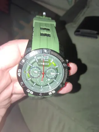 Solo este Finde Reloj LIBOGER Hombre Verde.  Nuevo